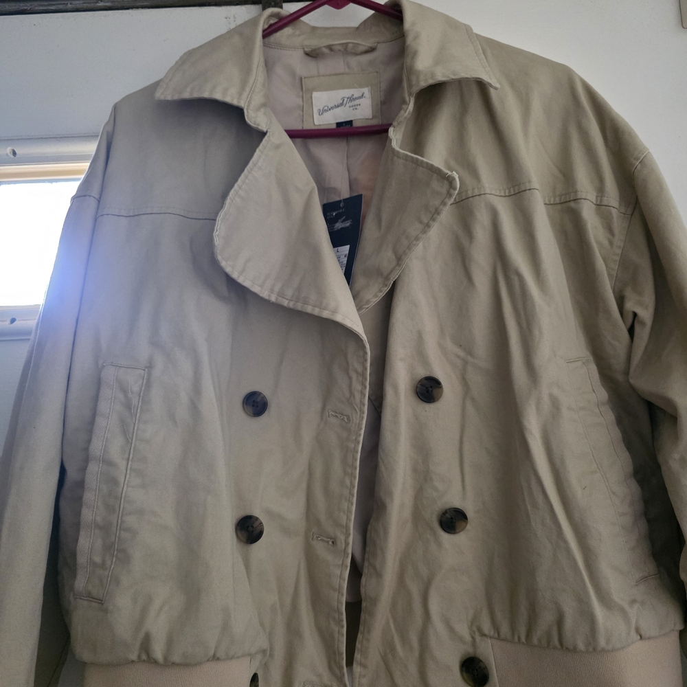 Universal Thread Khaki Double-Breasted Trench Coat